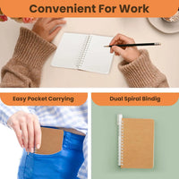 HKM-768403 Small Pocket Notebooks 5 Pack with 180 Ruled Pages for Writing, Drawing, and Note Taking