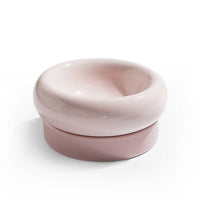 HKM-7684413 Mochi Ceramic Cat Bowl in Pink and Green - 80-120g Capacity