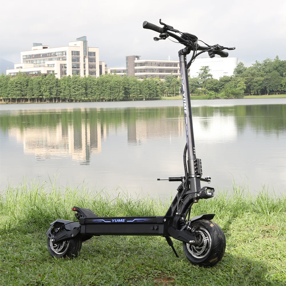 HKM-768467 6000W Dual Motor Foldable Electric Kick Scooter - Max Speed 49 km/h, 96 km Range, 10 Inch Tires, Hydraulic Suspension, 330 lbs Capacity