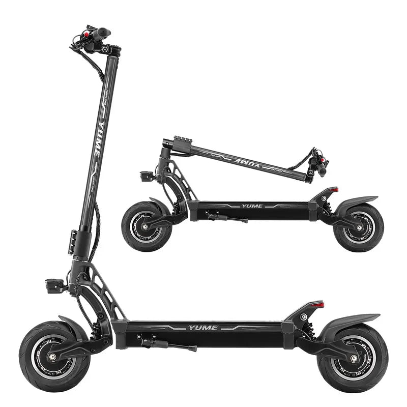 HKM-768467 6000W Dual Motor Foldable Electric Kick Scooter - Max Speed 49 km/h, 96 km Range, 10 Inch Tires, Hydraulic Suspension, 330 lbs Capacity