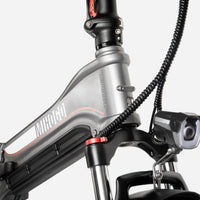 HKM-768595 20'' Foldable Electric Mountain Bike with Dual Battery 28.8Ah, 167 Miles Range, 7 Speed, and Bluetooth Control