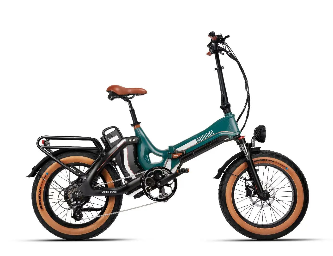 HKM-768595 20'' Foldable Electric Mountain Bike with Dual Battery 28.8Ah, 167 Miles Range, 7 Speed, and Bluetooth Control