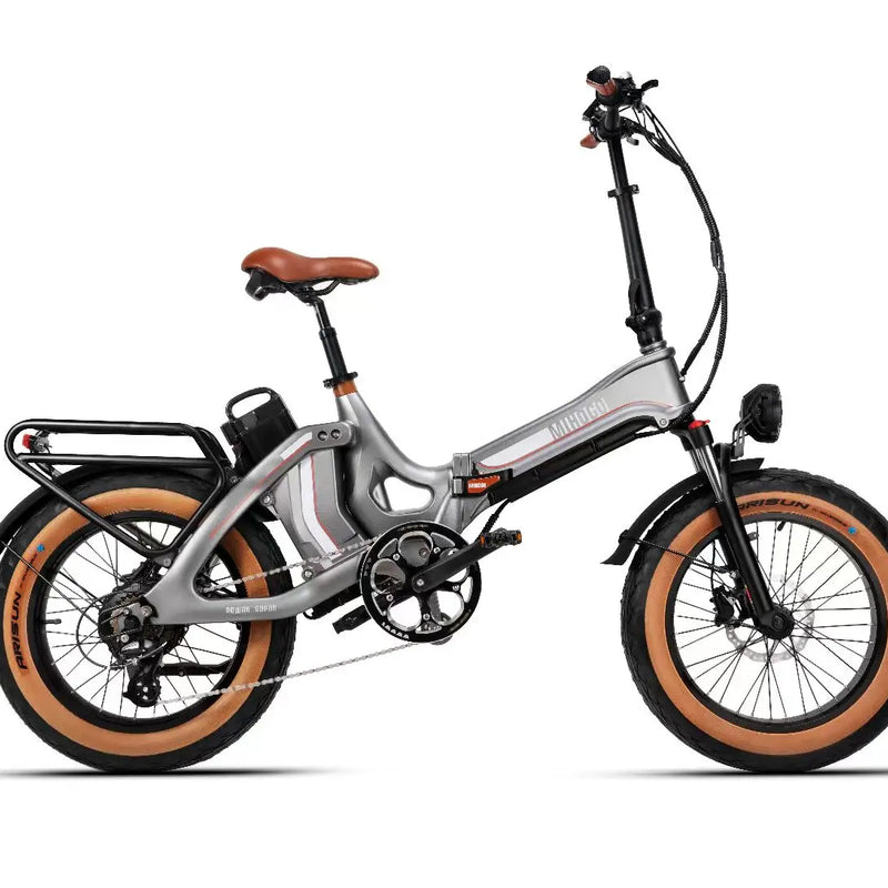 HKM-768595 20'' Foldable Electric Mountain Bike with Dual Battery 28.8Ah, 167 Miles Range, 7 Speed, and Bluetooth Control