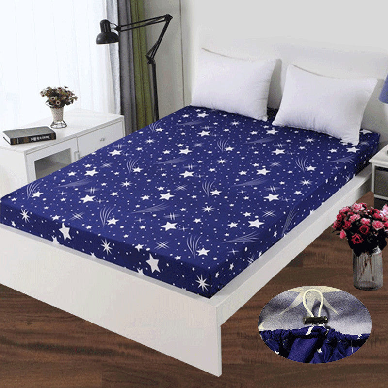 HKM-768595 Stripe Pattern Cotton Blend Mattress Cover Sheets - Sizes 120x200x25, 150x200x25, 180x200x25