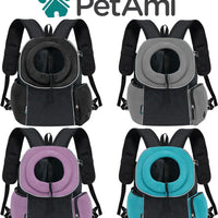 HKM-7686461 Portable Pet Dog Carrier Backpack for Travel – Breathable Outdoor Carrying Bag (41.9 x 25.4 x 43.2 cm)
