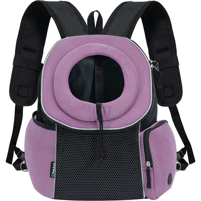 HKM-7686461 Portable Pet Dog Carrier Backpack for Travel – Breathable Outdoor Carrying Bag (41.9 x 25.4 x 43.2 cm)