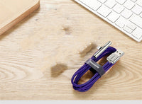 HKM-768659 Baseus 2m Elbow Design Data Cable for iPhone 8 and XS, Compatible Mobile Gaming Accessory