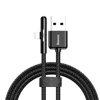 HKM-768659 Baseus 2m Elbow Design Data Cable for iPhone 8 and XS, Compatible Mobile Gaming Accessory