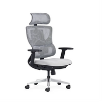 HKM-768723 Ergonomic Office Chair with Adjustable Headrest and Swivel Base for Comfort & Support