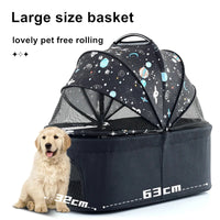 HKM-768787 Luxury Folding Pet Stroller for Comfortable Outdoor Travel with Dogs