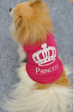 HKM-7688381 Princess Dog Vest, Polyester, Size L (Length 36cm, Bust 46cm, Neck 36cm), M (Length 29cm, Bust 43cm, Neck 28cm), S (Length 24cm, Bust 37cm, Neck 25cm), XS (Length 18cm, Bust 31cm, Neck 20cm)