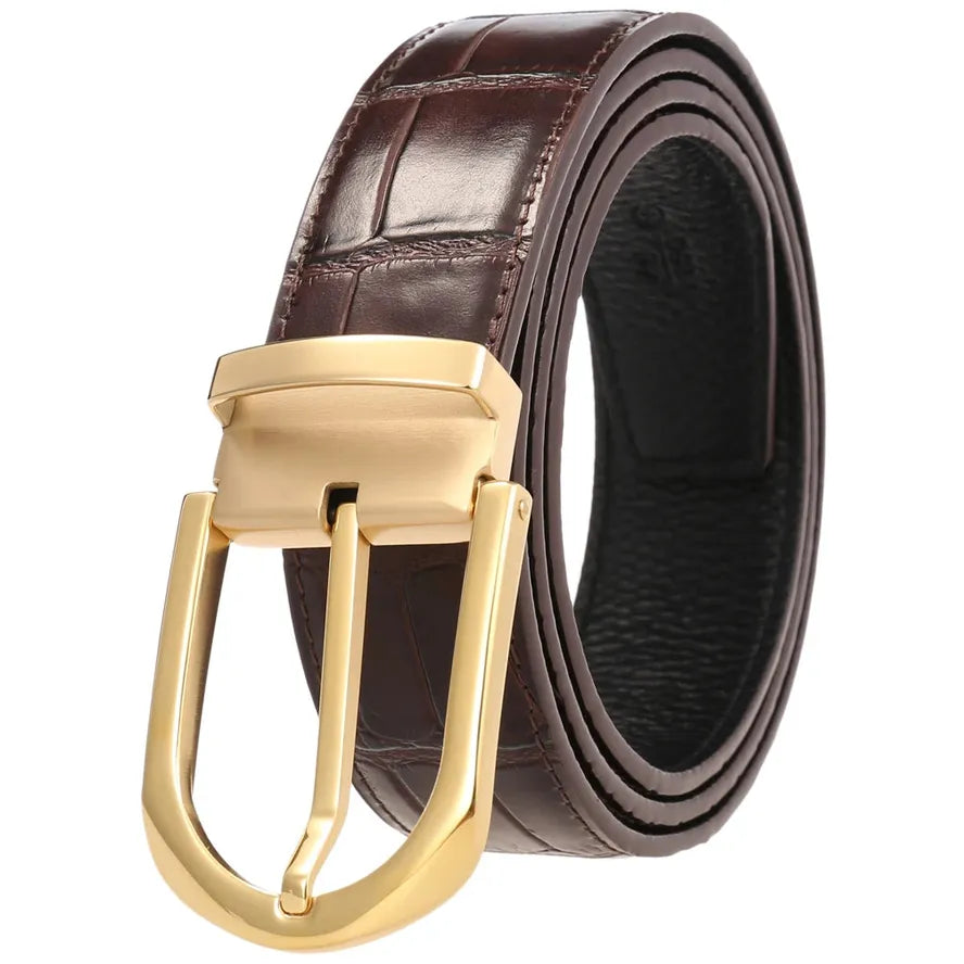 HKM-768979 Stainless Steel Pin Buckle Perforated Belt - Model LY35-61513-8