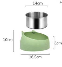 HKM-7690173 Double Pet Bowl for Dogs and Cats - Anti-Overturning Design, PS Resin Material, Large Size