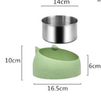 HKM-7690173 Double Pet Bowl for Dogs and Cats - Anti-Overturning Design, PS Resin Material, Large Size