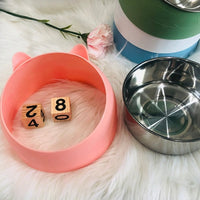 HKM-7690173 Double Pet Bowl for Dogs and Cats - Anti-Overturning Design, PS Resin Material, Large Size