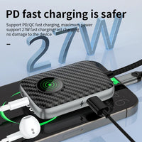 HKM-769171 27W Fast Charge Adapter with Lightning and 3.5mm Headphone Jack Compatibility