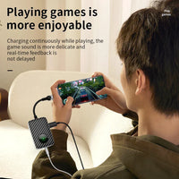 HKM-769171 27W Fast Charge Adapter with Lightning and 3.5mm Headphone Jack Compatibility