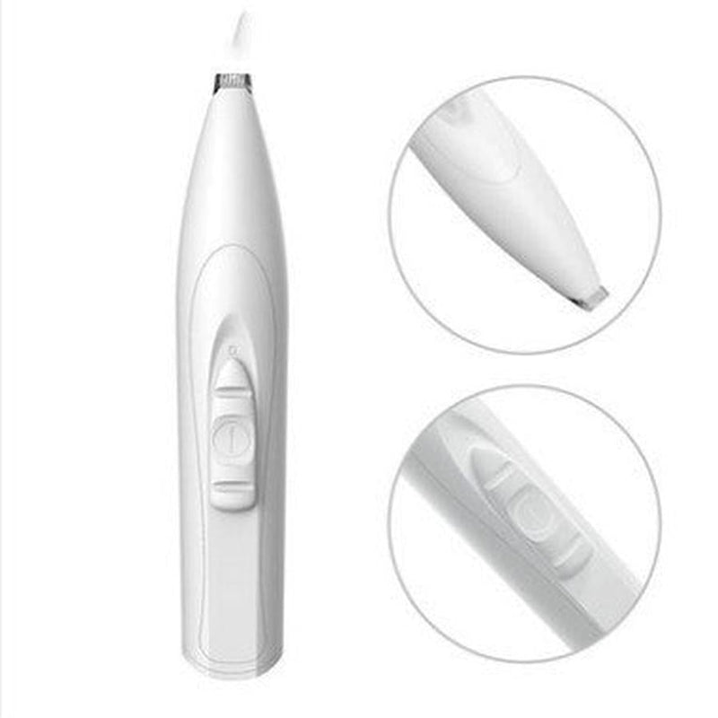 HKM-769171 Electric Pet Hair Trimmer for Cats and Dogs - Rechargeable and Battery Operated Scissors in White and Pink