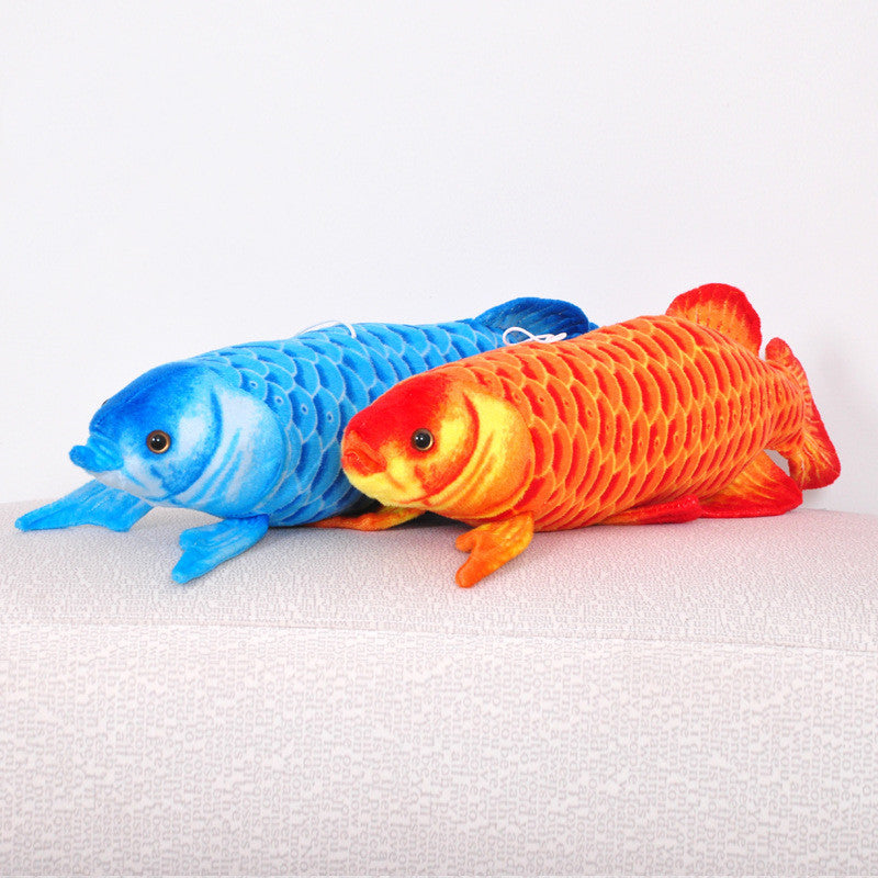 HKM-769235 Arowana Fish Soft Plush Toy - Short Plush with PP Cotton Filling