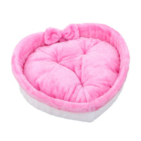 HKM-7694013 Cozy Heart-Shaped Pet Bed for Cats and Dogs - Soft Warm Cushion Nest for Puppies and Kittens