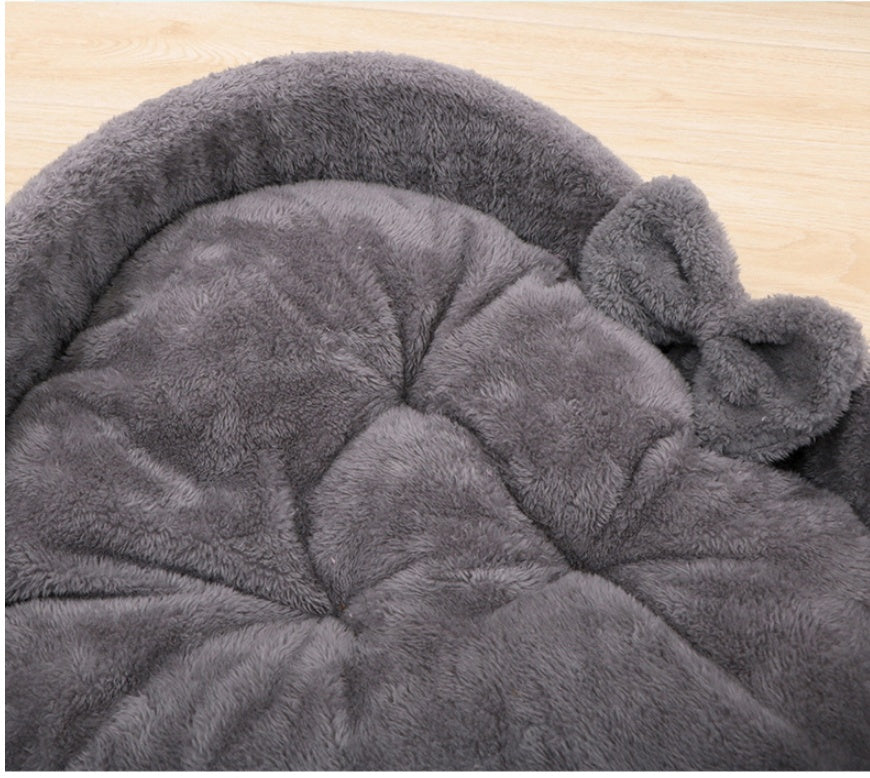 HKM-7694013 Cozy Heart-Shaped Pet Bed for Cats and Dogs - Soft Warm Cushion Nest for Puppies and Kittens