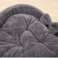HKM-7694013 Cozy Heart-Shaped Pet Bed for Cats and Dogs - Soft Warm Cushion Nest for Puppies and Kittens