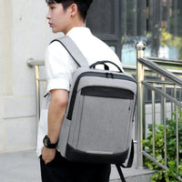 HKM-769491 Large USB Travel Laptop Backpack with Modern Design for Professionals and Students