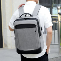HKM-769491 Large USB Travel Laptop Backpack with Modern Design for Professionals and Students