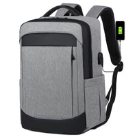HKM-769491 Large USB Travel Laptop Backpack with Modern Design for Professionals and Students