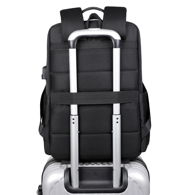 HKM-769491 Large USB Travel Laptop Backpack with Modern Design for Professionals and Students