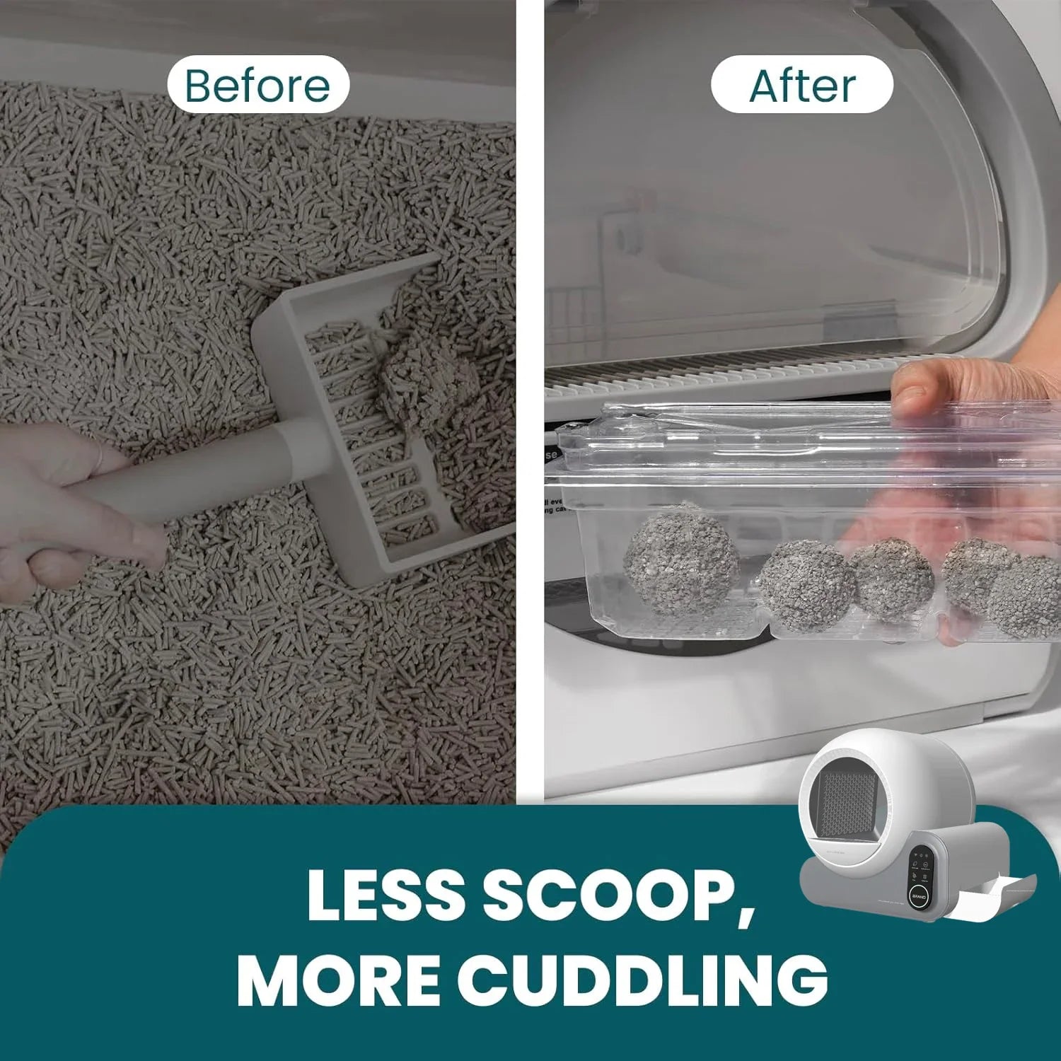 HKM-769555 Automatic Self-Cleaning Cat Litter Box with Top Entry, Odor Control, 66L Capacity, APP & Button Control