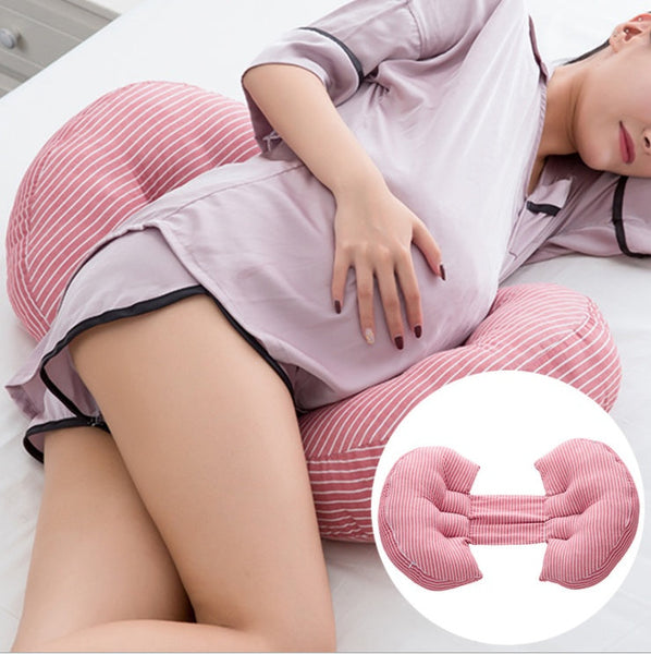 HKM-769555 Multifunctional Cotton Pregnancy Pillow - Machine Washable, Suede Cover, High Elastic Filling