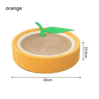 HKM-7695933 Round Cat Scratch Board - Wear-Resistant Jute Flannel Sofa Protector in Rabbit and Orange