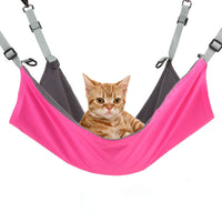 HKM-7697341 Adjustable Dual-Sided Pet Hammock for Cats and Small Dogs - Plush & Waterproof, Space-Saving Design, Easy to Clean