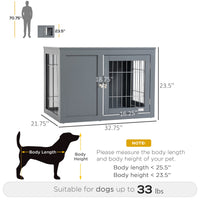 HKM-7699389 Furniture-Style Dog Crate and End Table for Small to Medium Dogs