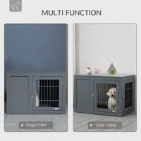 HKM-7699389 Furniture-Style Dog Crate and End Table for Small to Medium Dogs