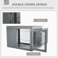 HKM-7699389 Furniture-Style Dog Crate and End Table for Small to Medium Dogs