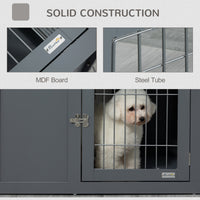 HKM-7699389 Furniture-Style Dog Crate and End Table for Small to Medium Dogs