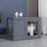HKM-7699389 Furniture-Style Dog Crate and End Table for Small to Medium Dogs