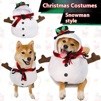 HKM-7702077 Christmas Snowman Dog and Cat Outfit for Halloween and Holiday Festivities