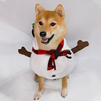 HKM-7702077 Christmas Snowman Dog and Cat Outfit for Halloween and Holiday Festivities