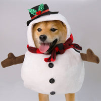 HKM-7702077 Christmas Snowman Dog and Cat Outfit for Halloween and Holiday Festivities