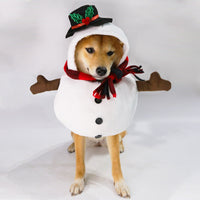 HKM-7702077 Christmas Snowman Dog and Cat Outfit for Halloween and Holiday Festivities