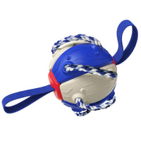 HKM-7702973 Interactive Dog Toy with Chewing Ropes and Flying Saucer Ball for Small to Medium Dogs