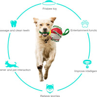 HKM-7702973 Interactive Dog Toy with Chewing Ropes and Flying Saucer Ball for Small to Medium Dogs