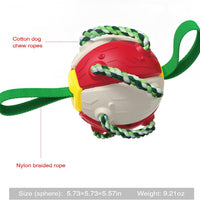 HKM-7702973 Interactive Dog Toy with Chewing Ropes and Flying Saucer Ball for Small to Medium Dogs