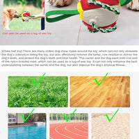 HKM-7702973 Interactive Dog Toy with Chewing Ropes and Flying Saucer Ball for Small to Medium Dogs