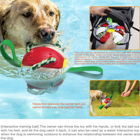 HKM-7702973 Interactive Dog Toy with Chewing Ropes and Flying Saucer Ball for Small to Medium Dogs