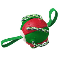 HKM-7702973 Interactive Dog Toy with Chewing Ropes and Flying Saucer Ball for Small to Medium Dogs