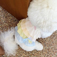 HKM-7703101 Breathable Multi-Layer Summer Skirt for Dogs and Cats, Soft Coral Fleece